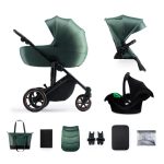 Kinderkraft dječja kolica PRIME 2 MINK PRO 3u1, Dark Green