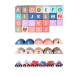 Ecotoys Edukativni drveni blokovi grad s podlogom od 115 dijelova - Slika 3