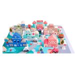 Ecotoys Edukativni drveni blokovi grad s podlogom od 115 dijelova - Slika 7