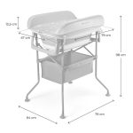 Kinderkraft Bubbly sklopivi stol za prematanje s kadicom, Grey - Slika 7