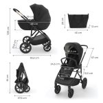 Kinderkraft Kolica Prime 3 3u1, Black - Slika 14