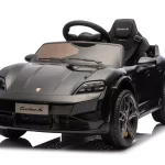 Dječji automobil Porsche Taycan za 1 osobu, 12 volti, crni