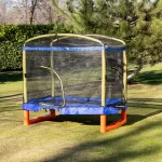 Trampolin Playground 200 cm Blue s toboganom, ljestvama i ljuljačkom - Slika 2