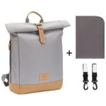 Fillikid torba/ruksak za mamu Rolltop Berlin, stone grey