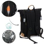 Fillikid torba/ruksak za mamu Rolltop Berlin, black - Slika 9