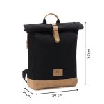 Fillikid torba/ruksak za mamu Rolltop Berlin, black - Slika 14