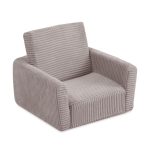 Dječja fotelja na razvlačenje PLUSH NEST CUBIE, naslonjač, ​​bež, vrhunski kord - Slika 7