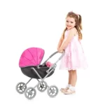 KOLICA Chipolino  ZA LUTKE "DAISY" grey / pink linen - Slika 2