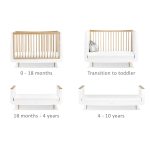 SnuzKot Skandi dječji krevetić - White/ Natural - Slika 6