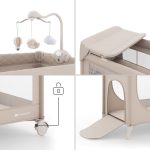 Kinderkraft Putni krevetić LEODY UP, Beige s dodacima - Slika 12