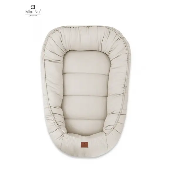 kokon-niemowlecy-55x75-cm-miminu-soft-interlock-bawelna-100-bez (1) MimiNu gnijezdo za bebe Soft tamnije Bež - Slika 1