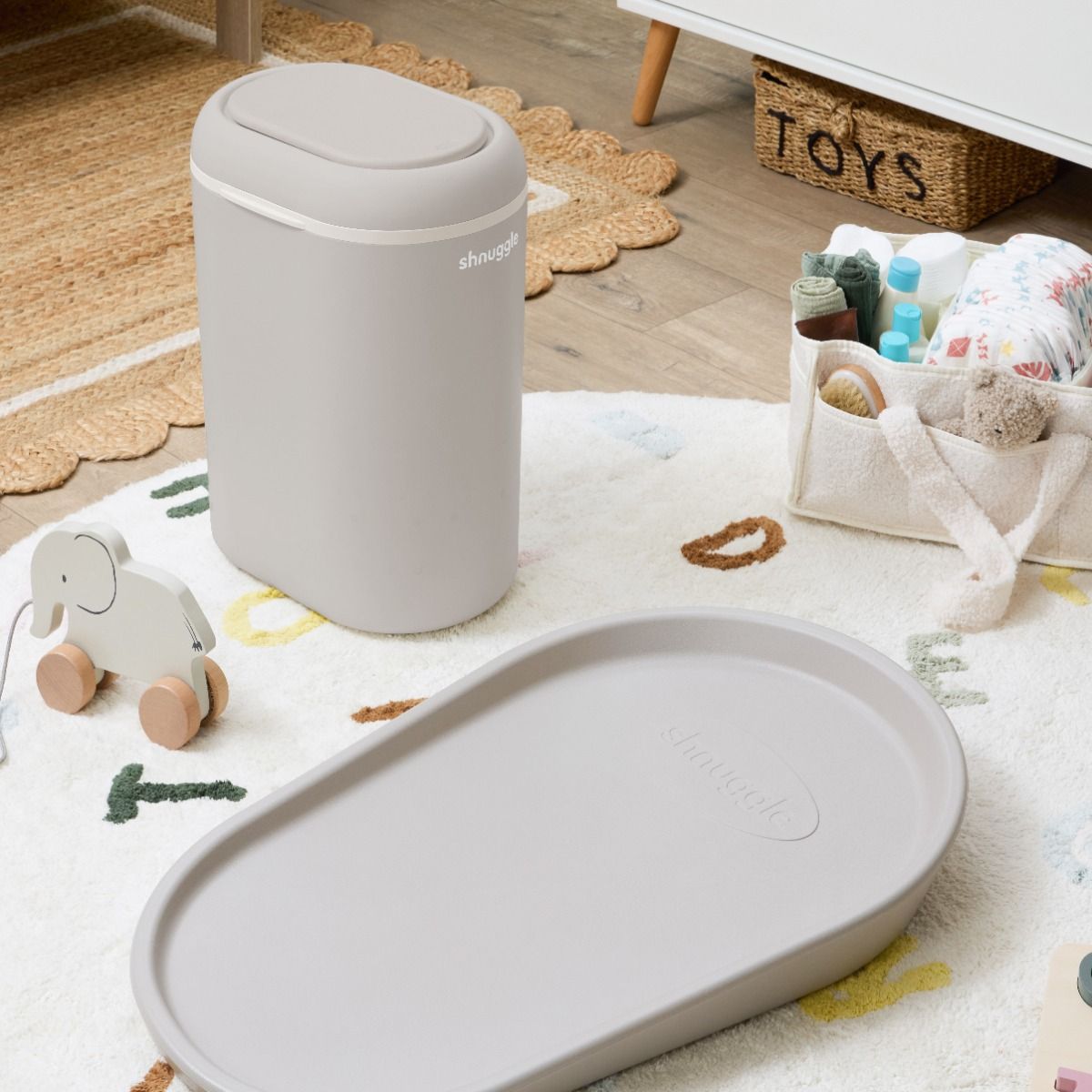 Shnuggle Eco-Touch Spremnik za odlaganje pelena - Taupe - Slika 4