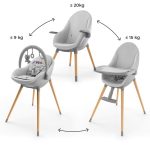 Kinderkraft Hranilica Fini UP 3u1, Grey