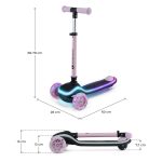 Kinderkraft romobil RAKET LED, Pink - Slika 3