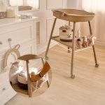 Lionelo Rosie stol za prematanje s podlogom, beige sand - Slika 3