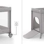Kinderkraft Putni krevetić LEODY UP, Grey - Slika 7