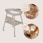 Lionelo Rosie stol za prematanje s podlogom, beige sand - Slika 7