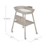Lionelo Rosie stol za prematanje s podlogom, beige sand - Slika 8