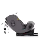 Chipolino autosjedalica i-Size 40–150 cm ISOFIX 360° Techno iGROW Charcoal - Slika 10