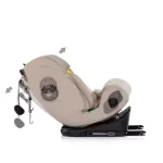 Chipolino autosjedalica i-Size 40–150 cm ISOFIX 360° Techno iGROW Latte - Slika 10
