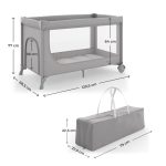 Kinderkraft Putni krevetić LEODY UP, Grey - Slika 10