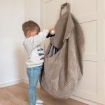 PLUSH NEST igračka i torba sa navlakom za plišane igračke, dječji puf, svijetlo roza, vrhunski kord - Slika 4