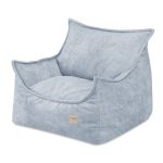 Dječja fotelja PLUSH NEST ROYA, plava premium šenil