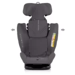 Chipolino autosjedalica i-Size 40–150 cm ISOFIX 360° Techno iGROW Charcoal - Slika 4