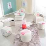 Peppa Pig dječja fotelja s naslonima za ruke Beige Velvet - Slika 6
