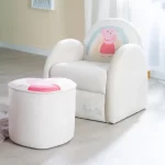 Peppa Pig dječja fotelja s naslonima za ruke Beige Velvet - Slika 4