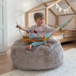 PLUSH NEST igračka i torba sa navlakom za plišane igračke, dječji puf, svijetlo roza, vrhunski kord - Slika 3