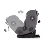 Chipolino autosjedalica i-Size 40–150 cm ISOFIX 360° Techno iGROW Charcoal - Slika 8