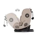 Chipolino autosjedalica i-Size 40–150 cm ISOFIX 360° Techno iGROW Latte - Slika 8