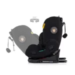 Chipolino autosjedalica i-Size 40–150 cm ISOFIX 360° Techno iGROW Noir - Slika 8