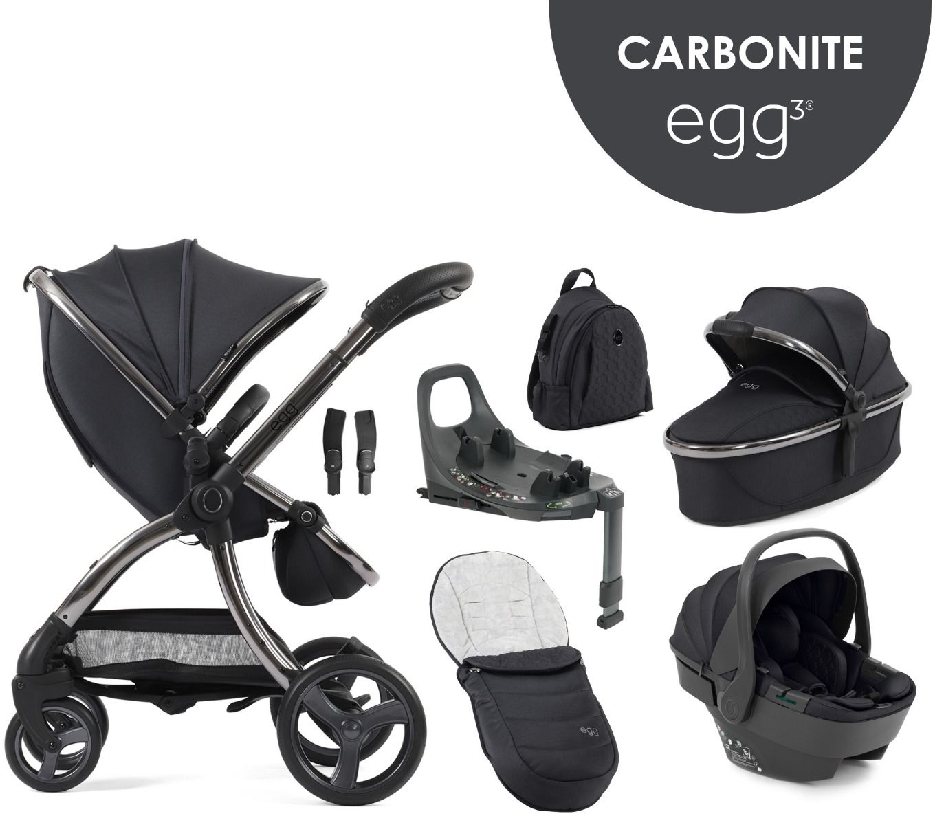 egg_carbonite_6u1 egg3® dječja kolica 6u1 - Carbonite - Slika 1