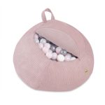 PLUSH NEST igračka i torba sa navlakom za plišane igračke, dječji puf, svijetlo roza, vrhunski kord - Slika 6