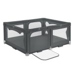 Lionelo dječja igraonica/vrtić Florence Easy Fold 151x185x76,5 cm, Grey Graphite - Slika 2