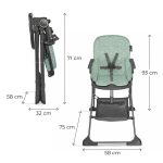 Kinderkraft hranilica FOLDEE, zelena - Slika 6