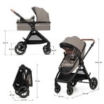 Kinderkraft Kolica Esme Pro 3u1 MINK PRO 2, Sand Beige - Slika 9