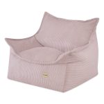Dječja fotelja PLUSH NEST ROYA, svijetlo roza, vrhunski kord