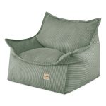 Dječja fotelja PLUSH NEST ROYA, zelena, vrhunski kord
