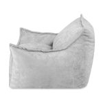 Dječja fotelja PLUSH NEST ROYA, siva, premium šenil - Slika 4
