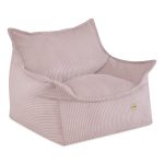 Dječja fotelja PLUSH NEST ROYA, svijetlo roza, vrhunski kord - Slika 3