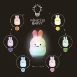 Zopa silikonska LED noćna lampica – veličina M Rabbit - Slika 7