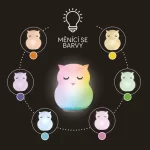 Zopa silikonska LED noćna lampica s glazbom – veličina L Owl - Slika 7