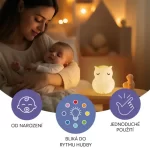 Zopa silikonska LED noćna lampica s glazbom – veličina L Rabbit - Slika 3