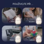 Zopa silikonska LED noćna lampica s glazbom – veličina L Rabbit - Slika 9