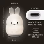 Zopa silikonska LED noćna lampica s glazbom – veličina L Rabbit - Slika 14