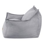 Dječja fotelja PLUSH NEST ROYA, siva, vrhunski kord - Slika 4