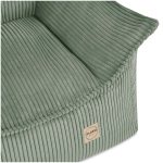 Dječja fotelja PLUSH NEST ROYA, zelena, vrhunski kord - Slika 5